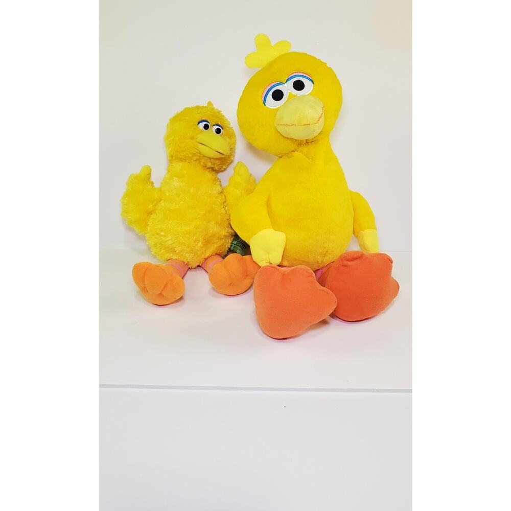 Sesame Street Lot Of 2 Big Bird Cares Kids Plush Stuffed Animal To2